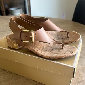 Women’s Michael Kors thong sandal size 6.5 cashew color. Worn once.